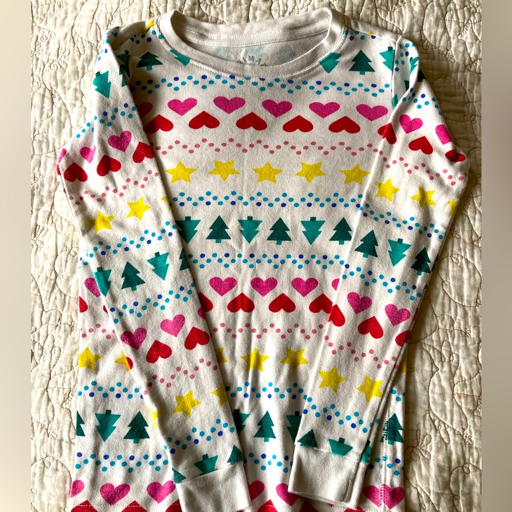 Primary Organic long sleeve PJ top size M 8/9